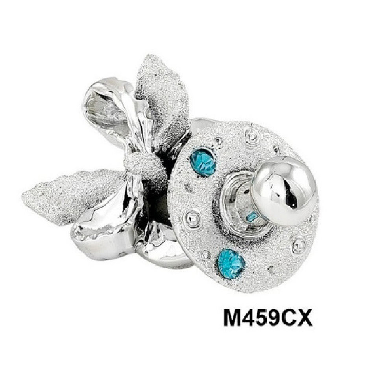 CIUCCIO FLESCIATO C/STRASS CELESTI m459cx