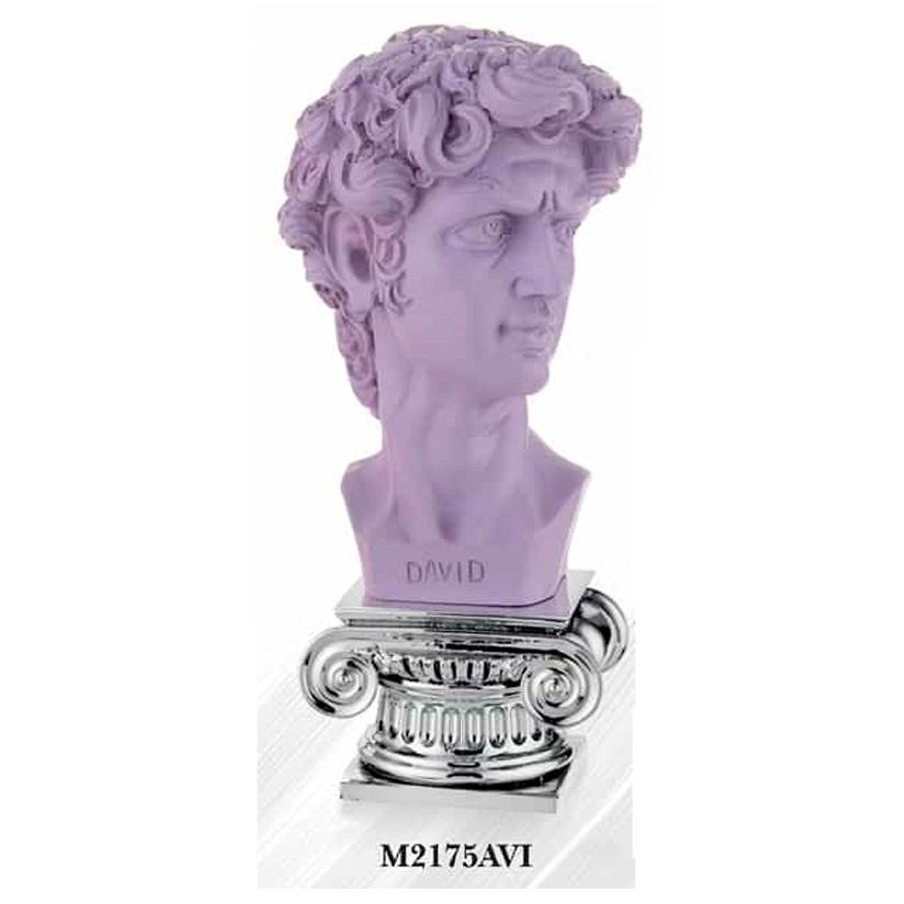 MEZZOBUSTO DAVID COLORATO SU CAPITELLO - immagine 3