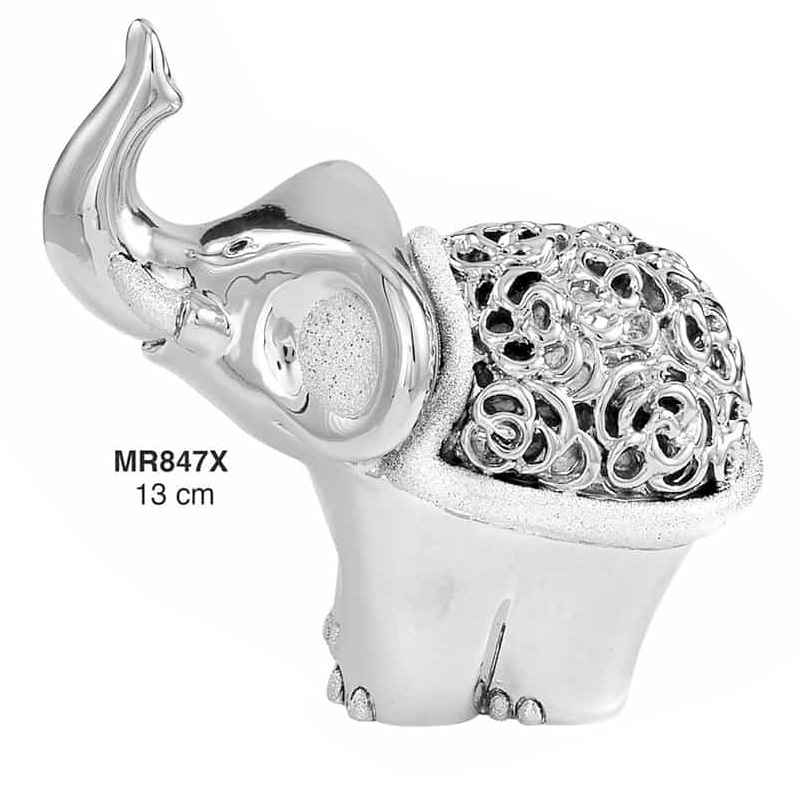 ELEFANTE STILIZZATO LAVORATO FLESCIATO CM13
